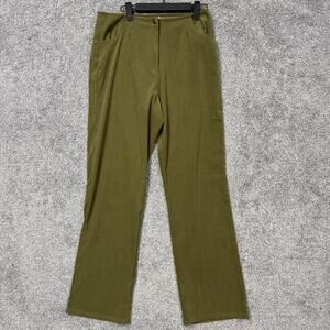 Vintage 90s Y2K Suzanne Somers Pants 10 Moss Green Forest Fairy Office Casual